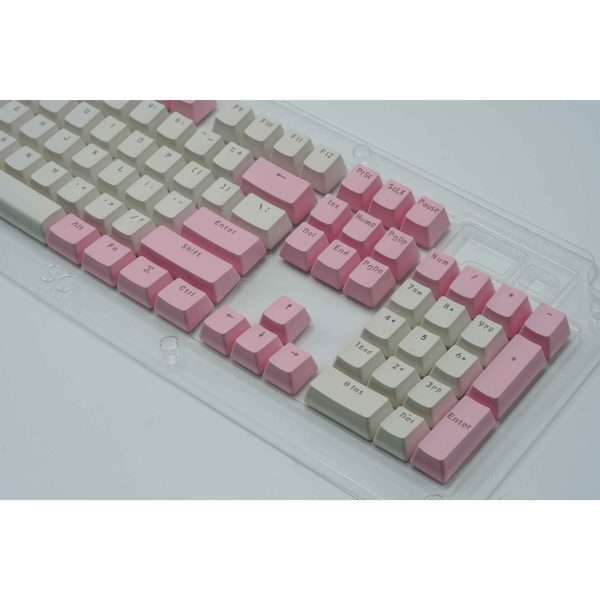 Logitech ABS Keycaps (Cherry Profile, Shine-through, Mid white-Side pink) - Image 2