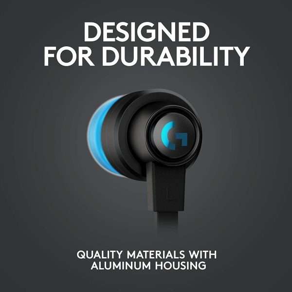 Logitech G333 Wired Earbuds (Black) - Image 8