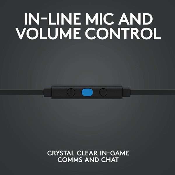 Logitech G333 Wired Earbuds (Black) - Image 3