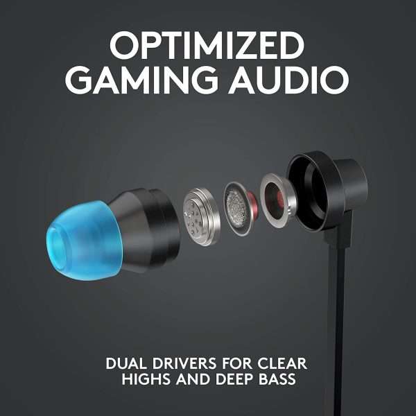 Logitech G333 Wired Earbuds (Black) - Image 7