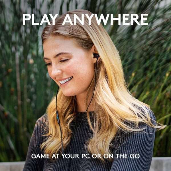 Logitech G333 Wired Earbuds (Black) - Image 2
