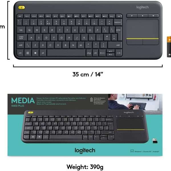 Logitech K400 Plus Wireless Touch Keyboard - Image 8