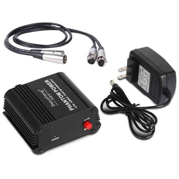 Depusheng 48V Phantom Power Supply for XLR Condenser Microphone