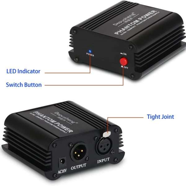 Depusheng 48V Phantom Power Supply for XLR Condenser Microphone - Image 6