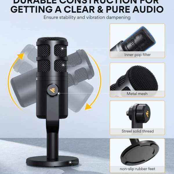Maono PD100 Podcaster Dynamic XLR Microphone - Image 3