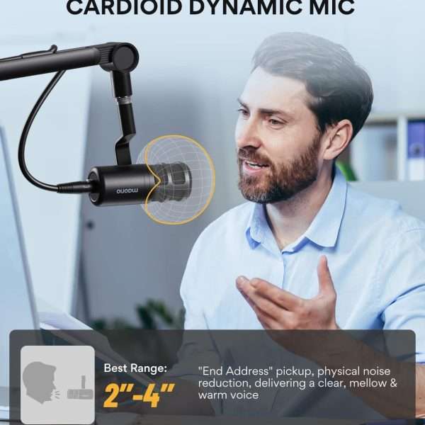 Maono PD100 Podcaster Dynamic XLR Microphone - Image 8