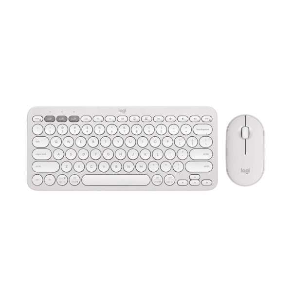 Logitech Pebble 2 Combo Multi-Device Bluetooth Keyboard and Mouse Bundle (White)