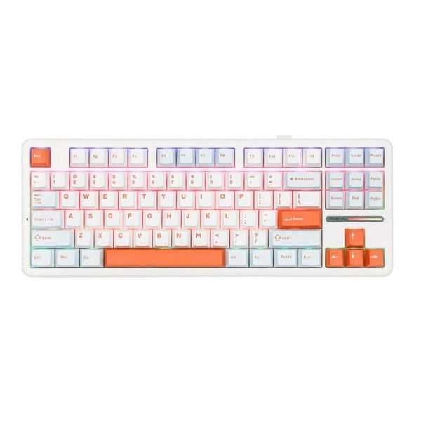Aula F87 Pro Wireless + Bluetooth HotSwap Mechanical RGB Gaming Keyboard (Orange)