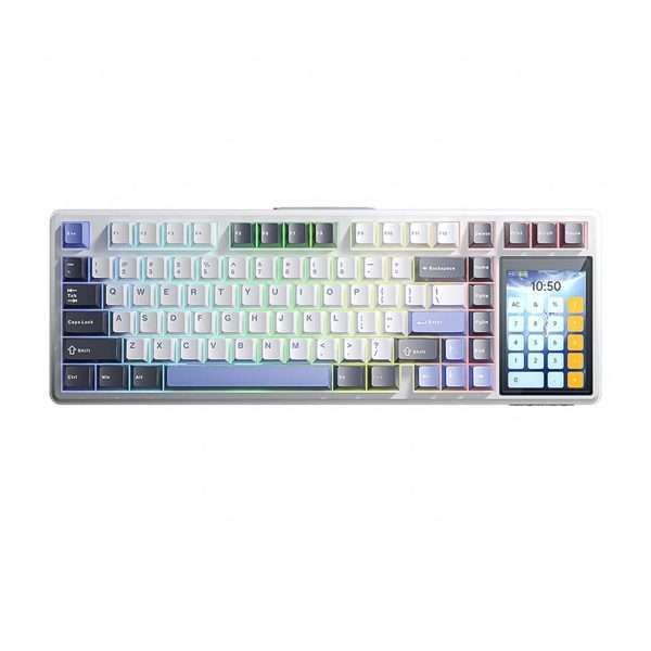 Aula L99 Wireless + Bluetooth HotSwap Mechanical RGB Gaming Keyboard (White)