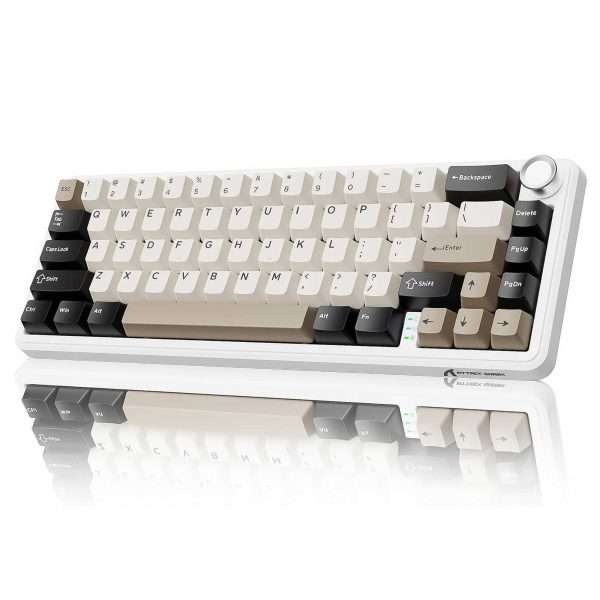 Attack Shark X66 Wireless + Bleutooth RGB Gaming Keyboard (Cheese White)