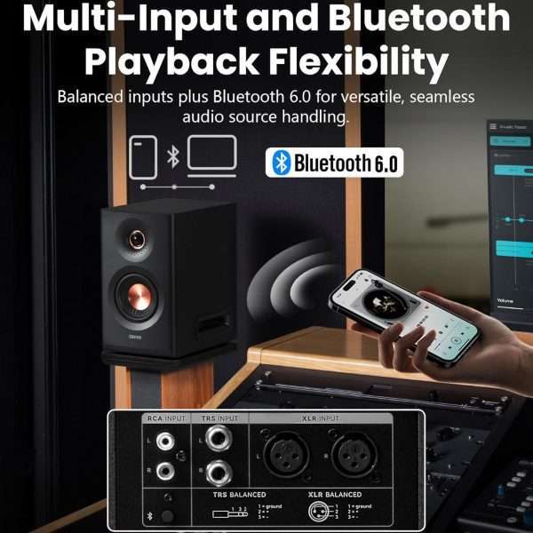 Edifier MR5BT Studio Monitor Bookshelf Speakers (Black) - Image 6