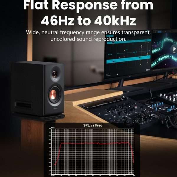 Edifier MR5BT Studio Monitor Bookshelf Speakers (Black) - Image 3