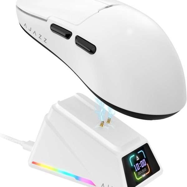AJAZZ AJ159 APEX RGB Wireless Gaming 8K Mouse (White) - Image 9