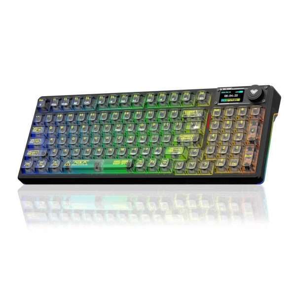 Aula F98 Pro V3 Wireless + Bluetooth HotSwap Mechanical RGB Gaming Keyboard (Black)