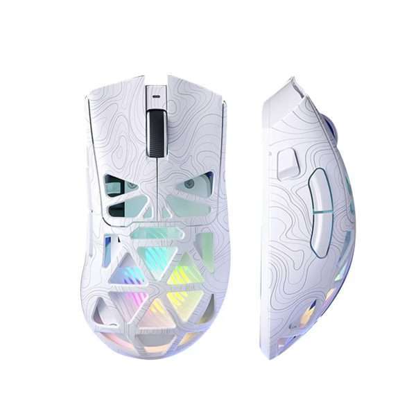 Aula SC620 Wireless + Bluetooth Gaming Mouse (White line)